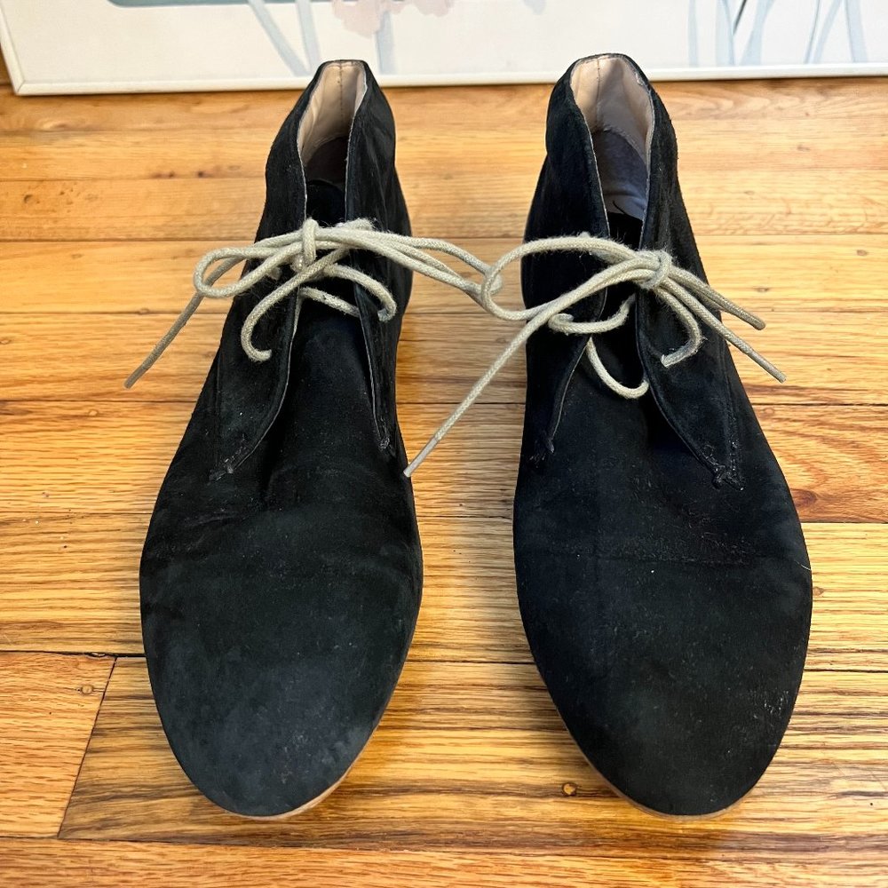 Y2K Genuine Leather/Suede Flat Booties